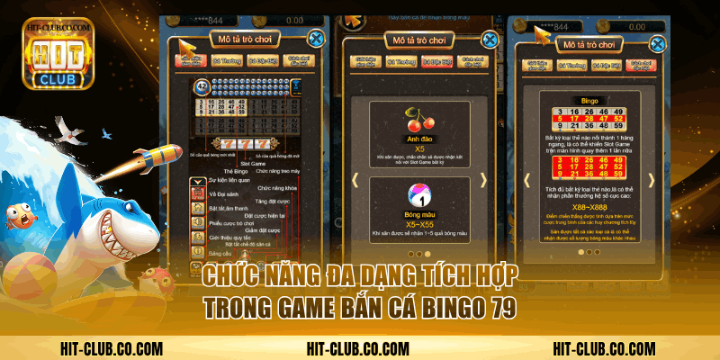 Chức năng đa dạng tích hợp trong trò chơi